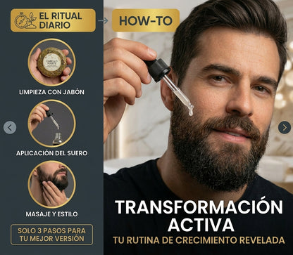 Barba más llena y cabello fuerte en un pack