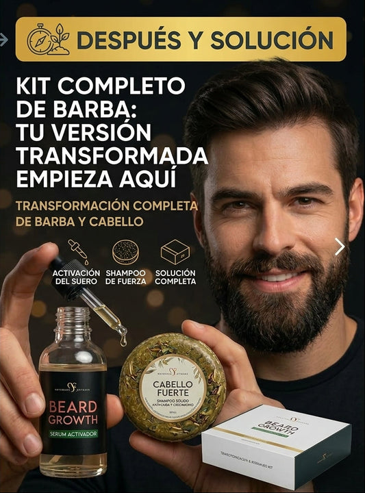 Barba más llena y cabello fuerte en un pack