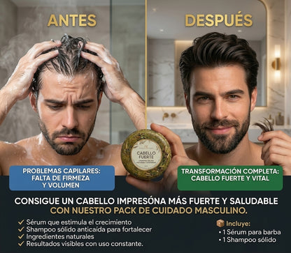 Barba más llena y cabello fuerte en un pack